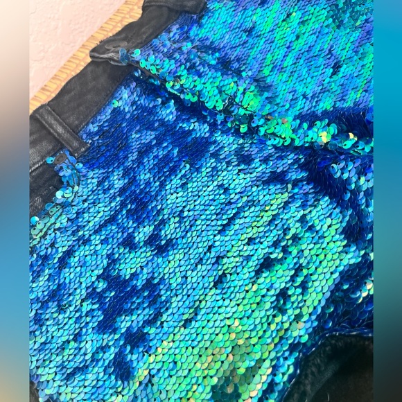 Blackheart low rise denim sequin shorts - Picture 3 of 10